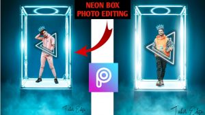 Neon Light Box King Crown Photo Editing background & png download | Tahir Editz