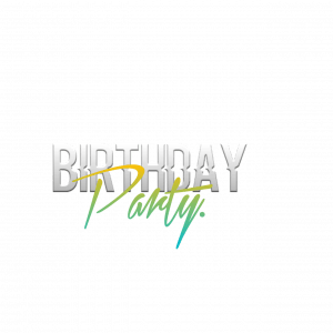 Birthday party Text PNG