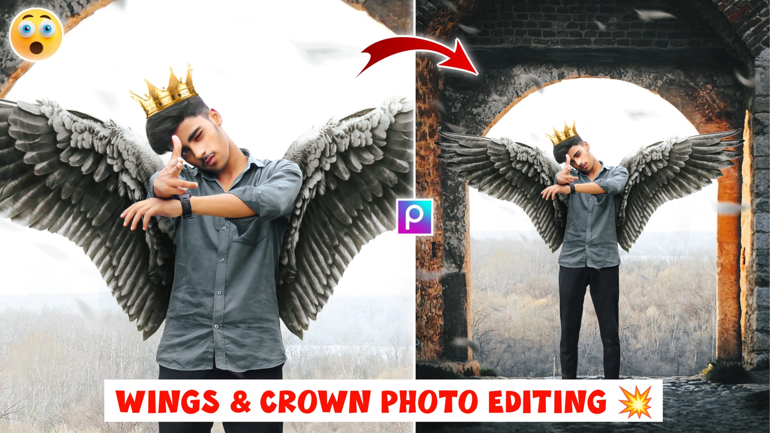 PicsArt Wings & Crown Photo Editing Download Background And PNG - Tahir  Editz