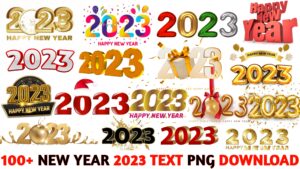 Happy New Year Text PNG Download Free - 2023 Text PNG Download Free