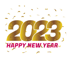 2023 Happy New Year Text PNG Download 