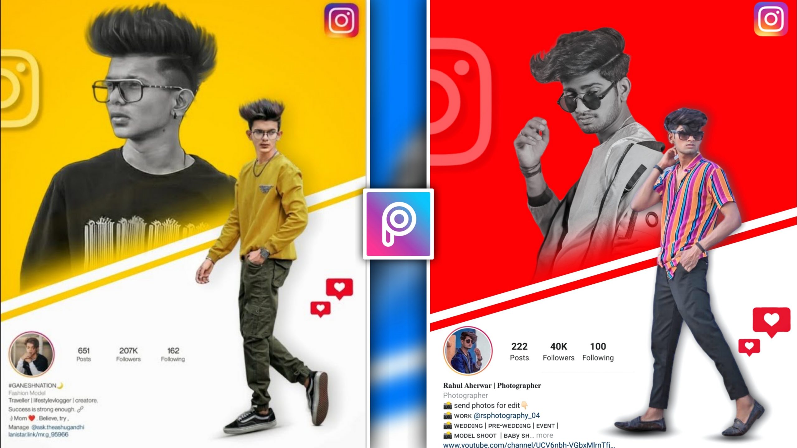 Instagram Creative Dual Photo Editing Download Backgroud And PNG - Tahir  Editz