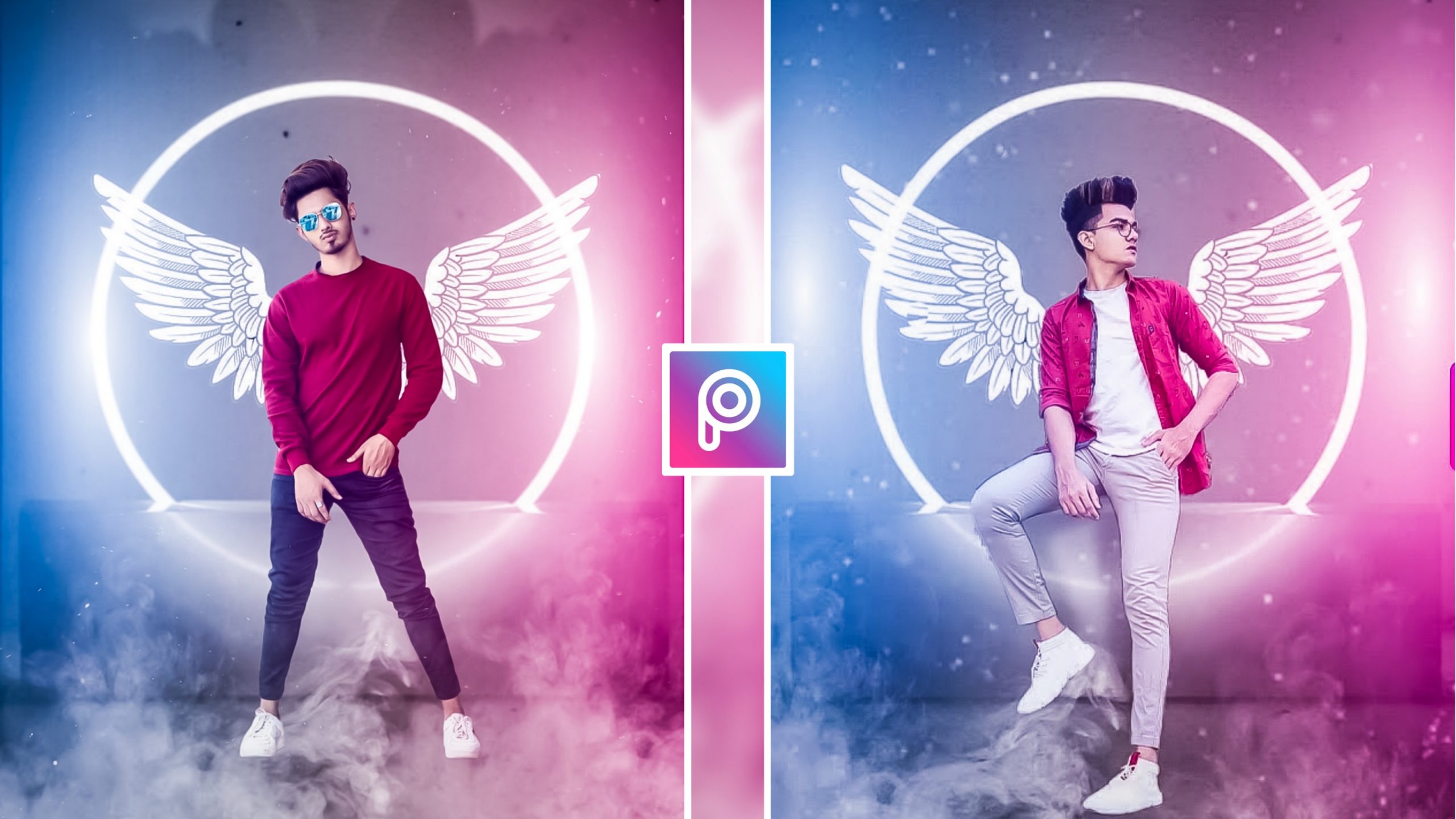 Neon Light & Wings Photo Editing Download Backgroud And PNG - Tahir Editz