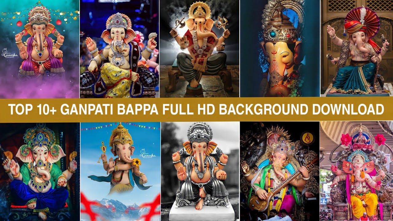 Top 10+ Ganesh Chaturthi Background Full HD Free Download 2021 - Tahir Editz