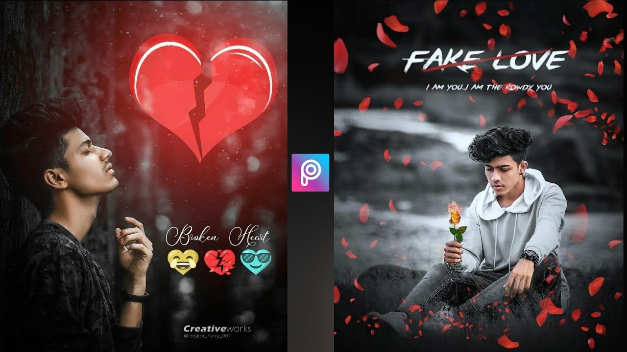 Broken Heart Photo Editing Png & Background Download - Tahir Editz