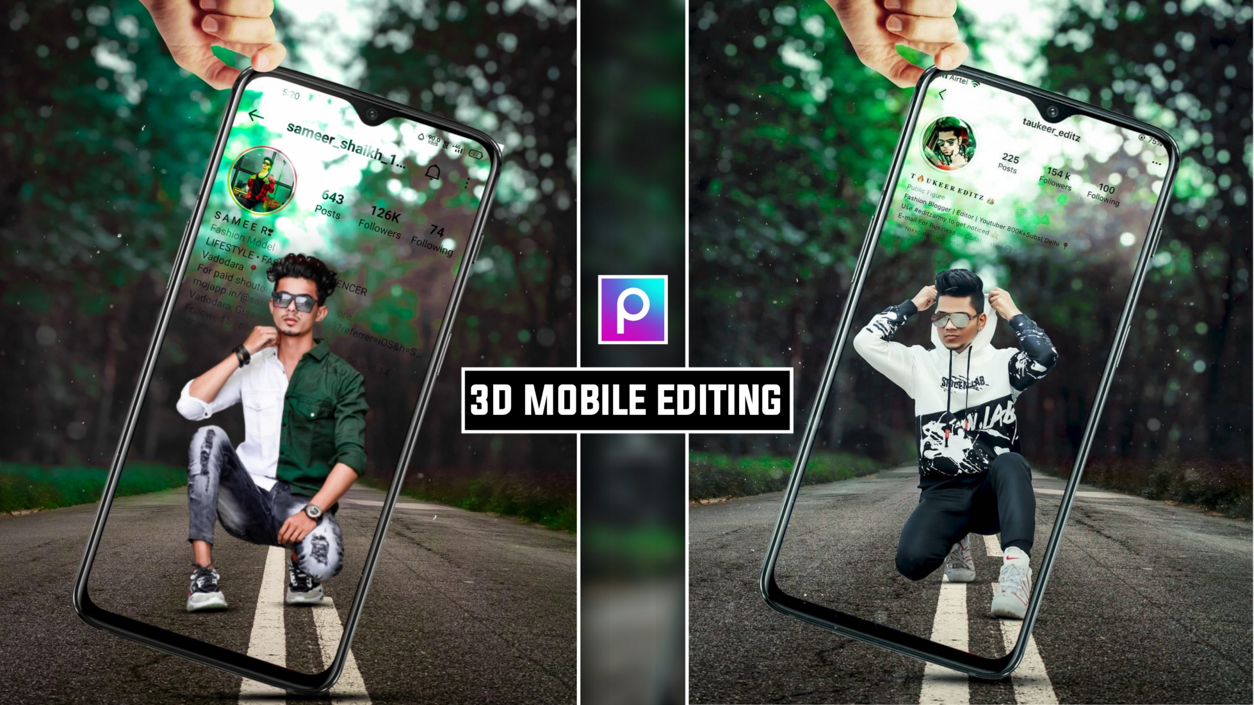 3D Mobile Creative Manipulation Photo Editing in PicsArt Download Backgroud  And PNG - Tahir Editz
