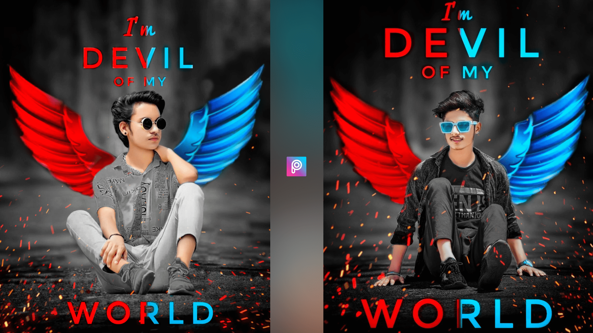 Picsart I'm Devil Of My World Photo Editing Download Backgroud And PNG -  Tahir Editz