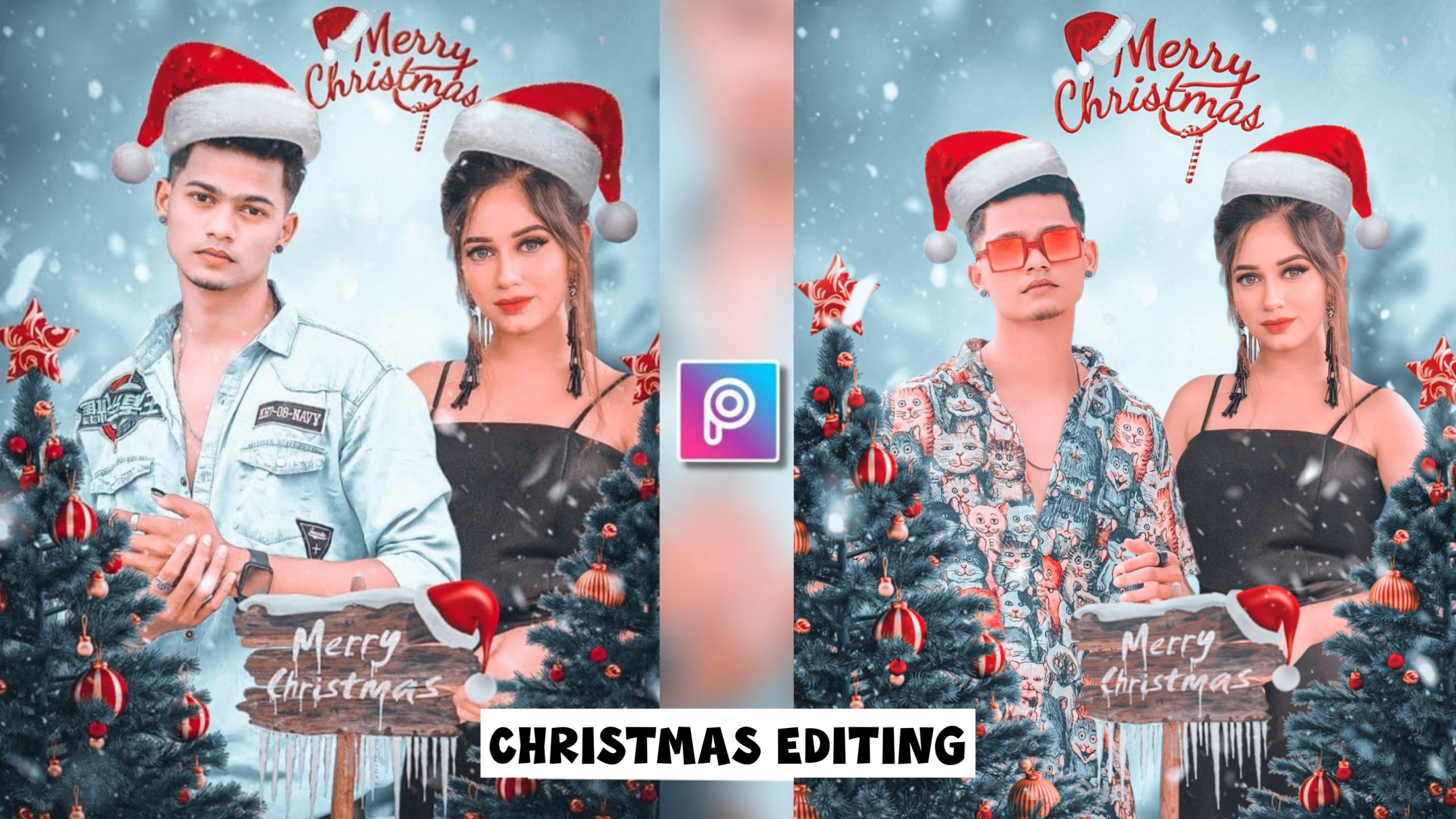 Christmas Special Photo Editing in PicsArt Download Background And PNG -  Tahir Editz