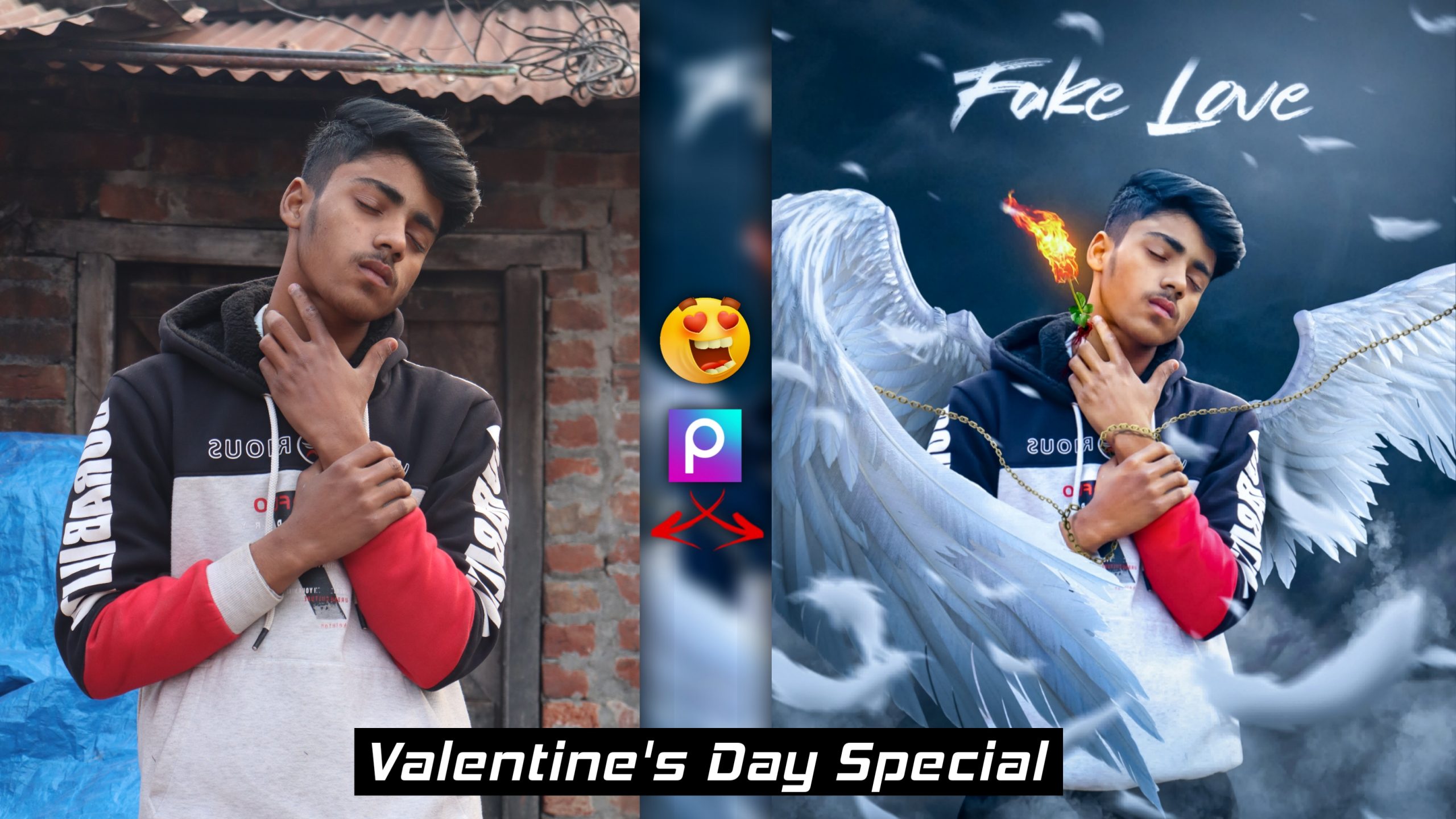 Fake love photo editing by learningwithsr 2020 Vijay mahar fake love photo  editing  LEARNINGWITHSR